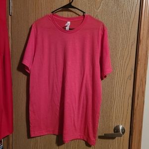 CANVAS WOMEN'S SIZE L SOFT DARK PINK SHORT SLEEVE TEE OFFICE CASUAL